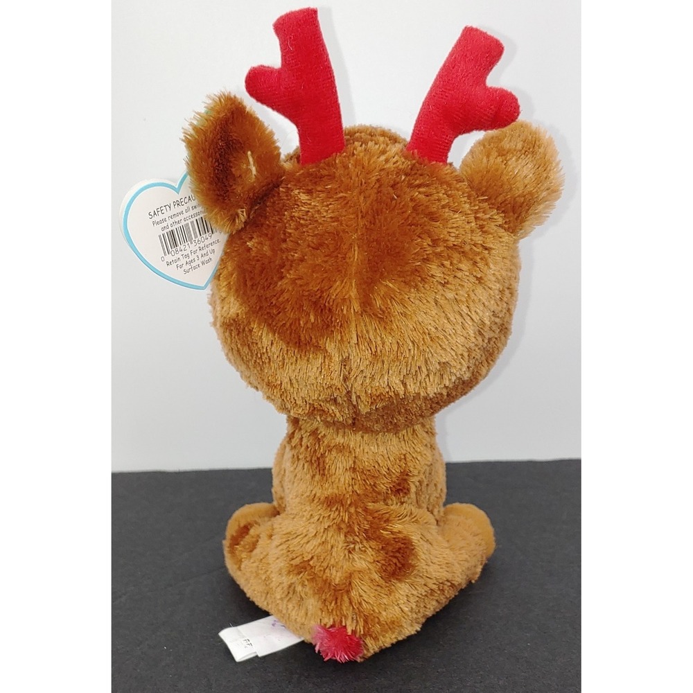 Ty Beanie Boo Comet The Reindeer 6" Plush Solid Eyes Purple Tag NWT Stuffed Toy - Picture 2 of 5